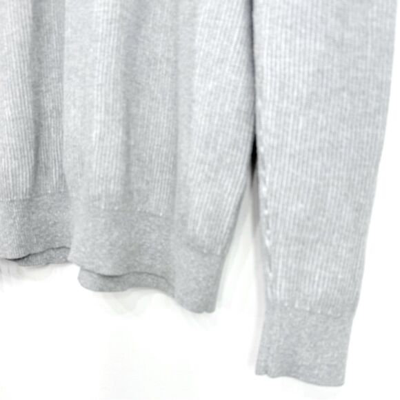 Michael Kors Gray Vertical Ribbed Knit Stretch Thermal Layering Sweater - Picture 9 of 11